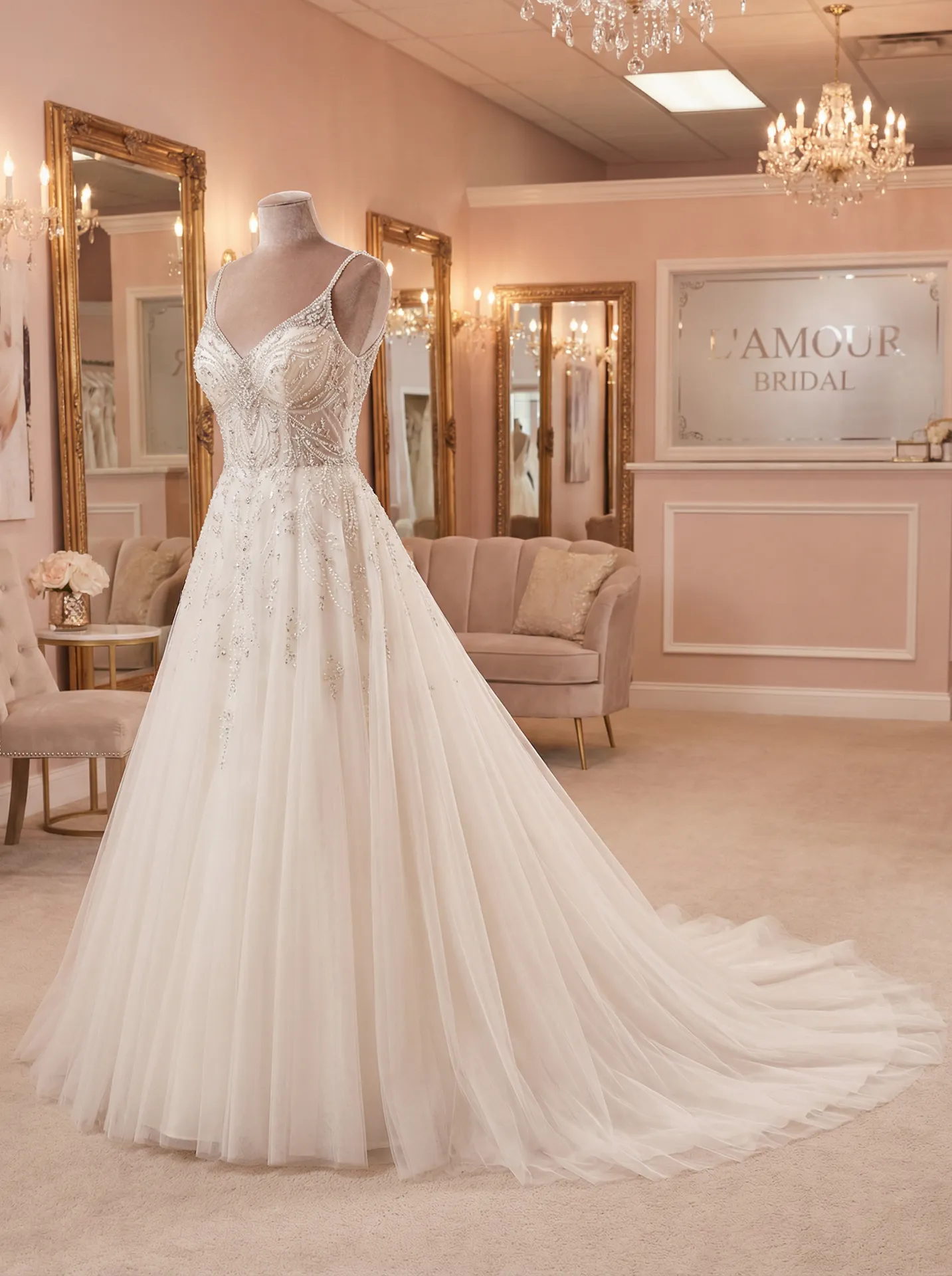 姐姐的朋友2 电影 礼服馆 - A字裙摆婚纱